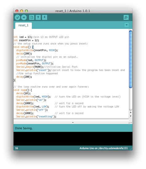 arduino software reset befehl.